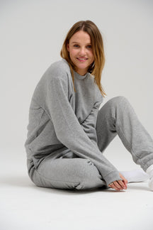 Basic Crewneck Sweat - Lysegrå Melange