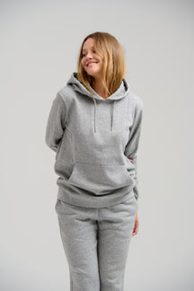 Basic Hoodie Sweat - Lysegrå Melange