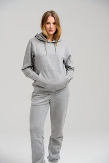 Basic Hoodie Sweat - Lysegrå Melange