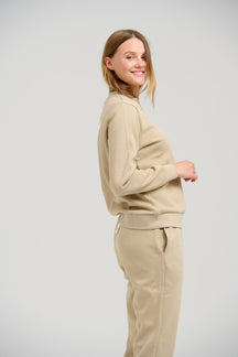 Basic Crewneck Sweat - Mørk Beige