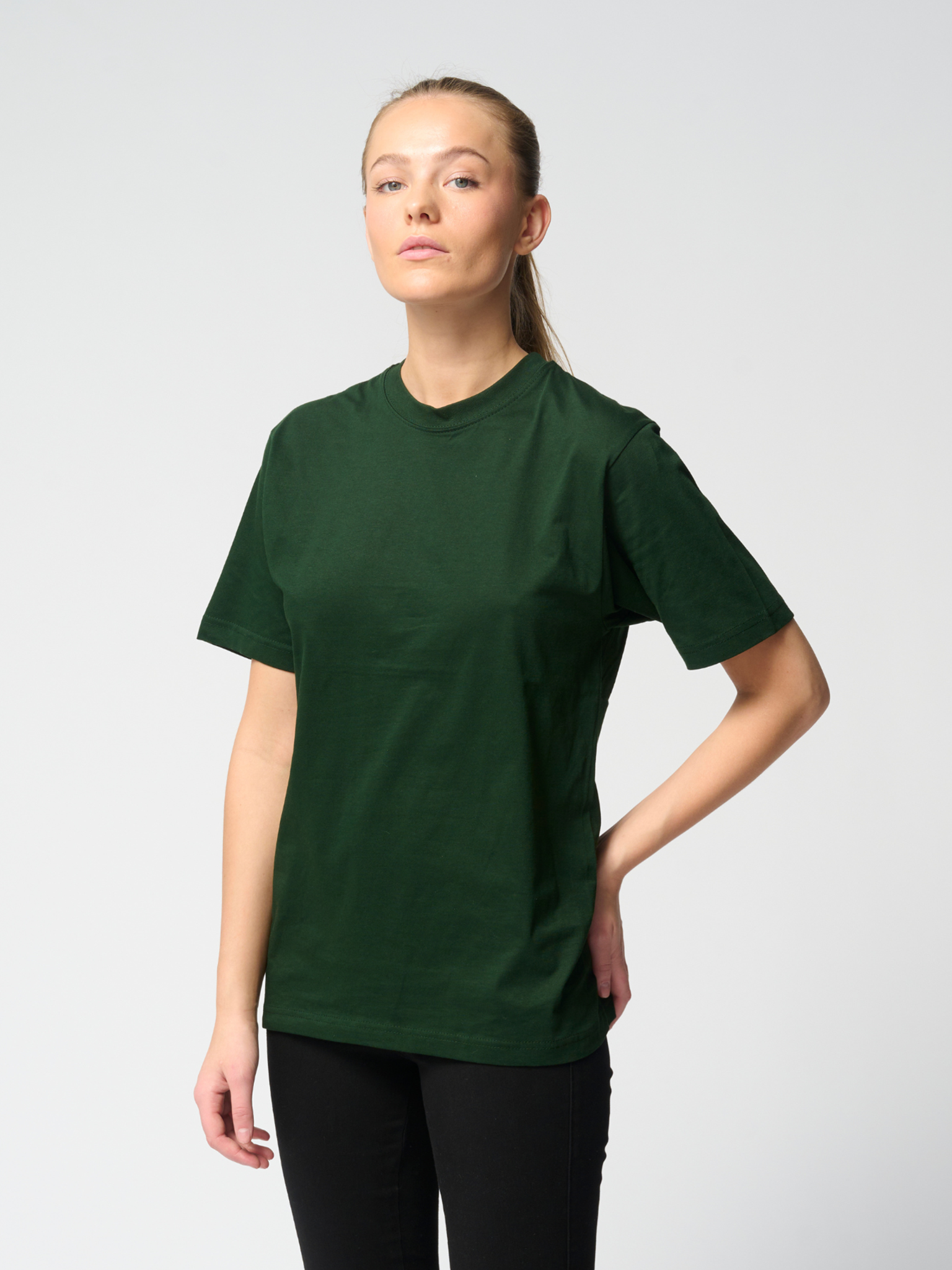 Oversized t-shirt - Bottle Green - TeeShoppen - Grøn 3