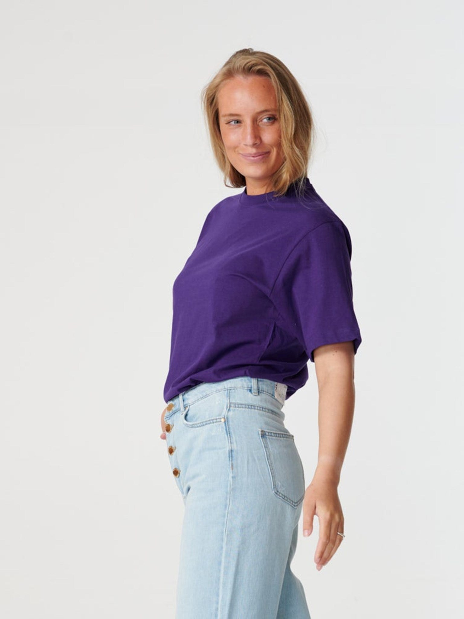 Oversized t-shirt - Violet - TeeShoppen - Lilla 3
