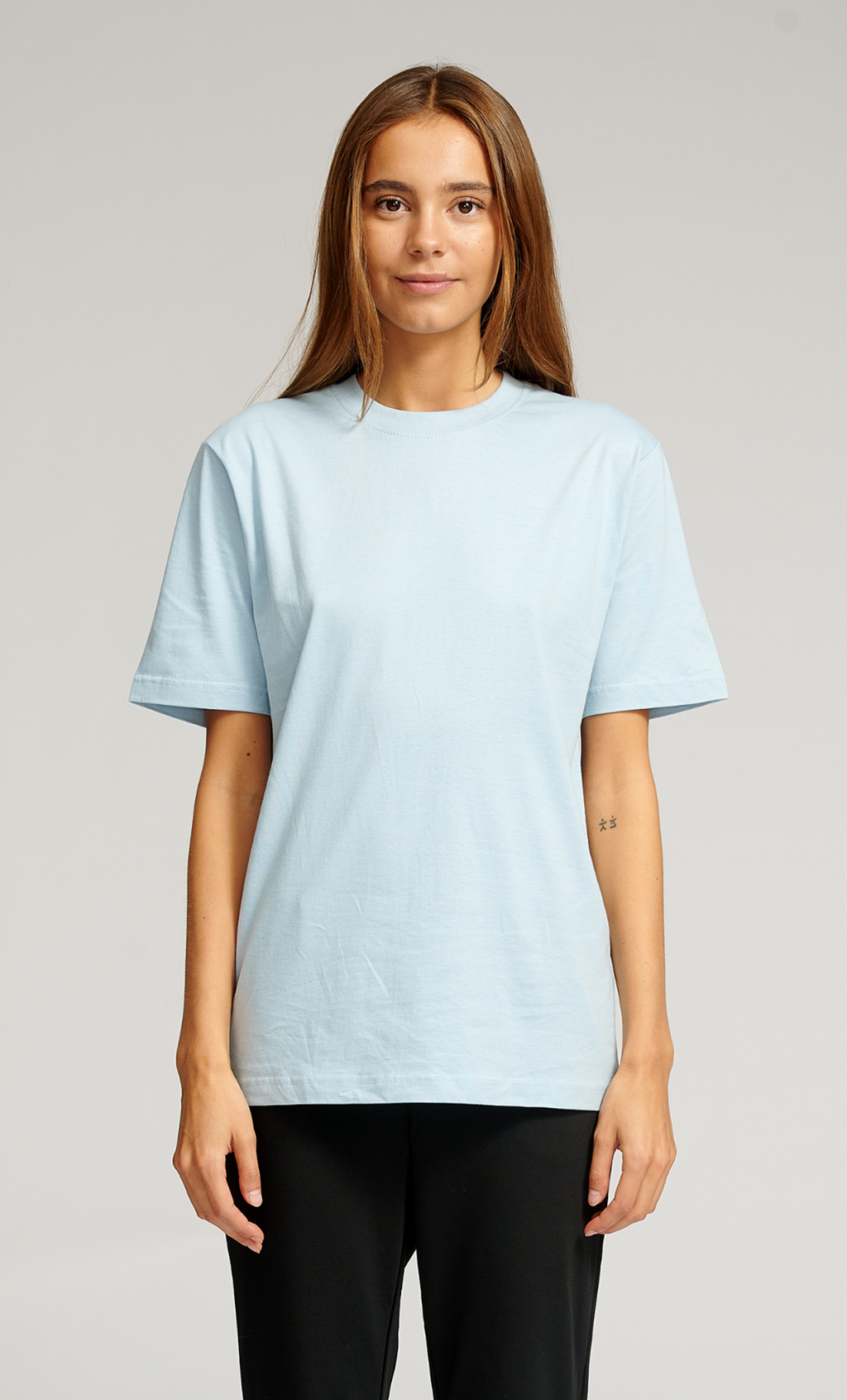 Oversized t-shirt - Lyseblå (dame)