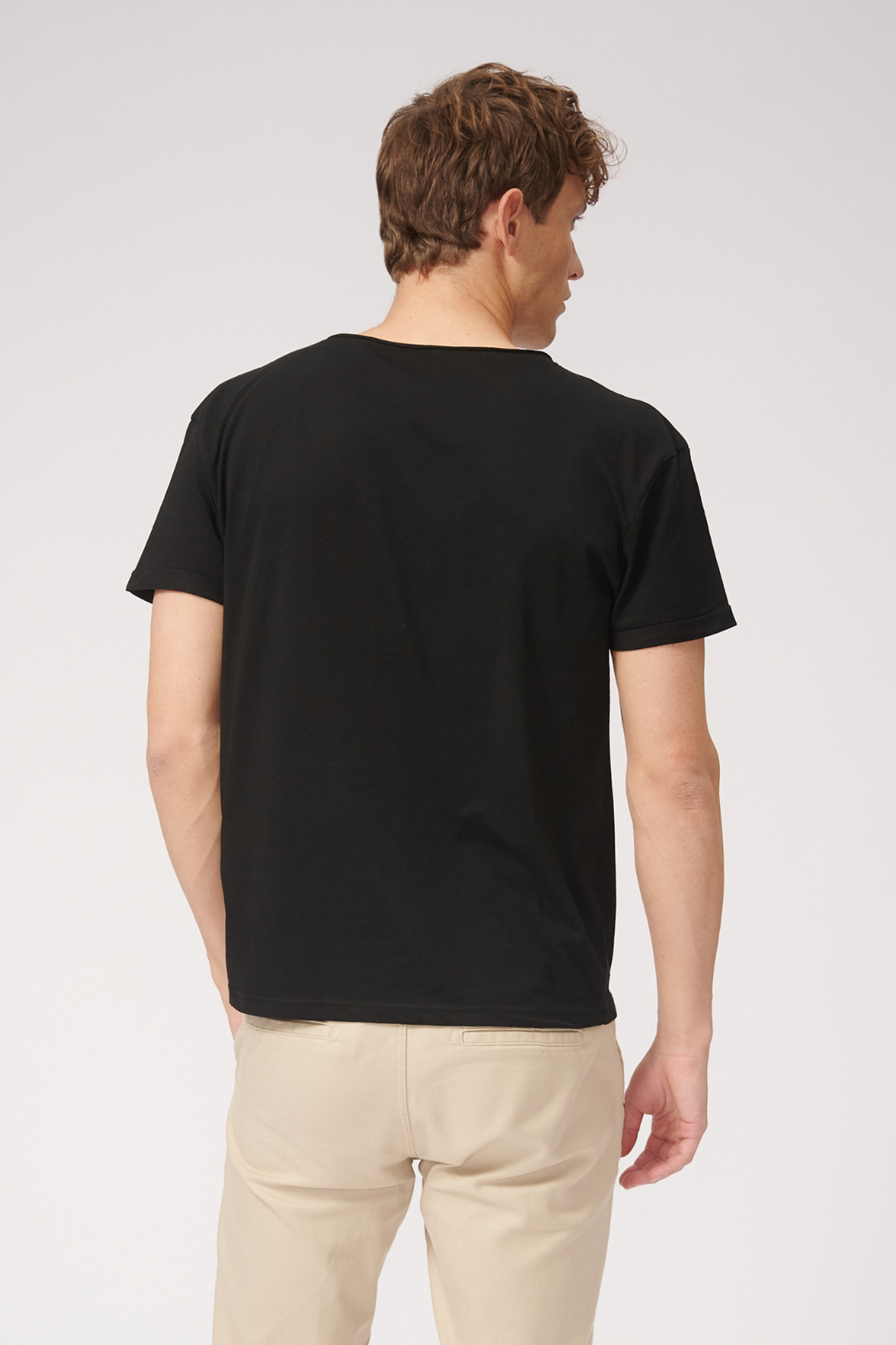 Raw Neck T-shirt - Sort - TeeShoppen - Sort 2