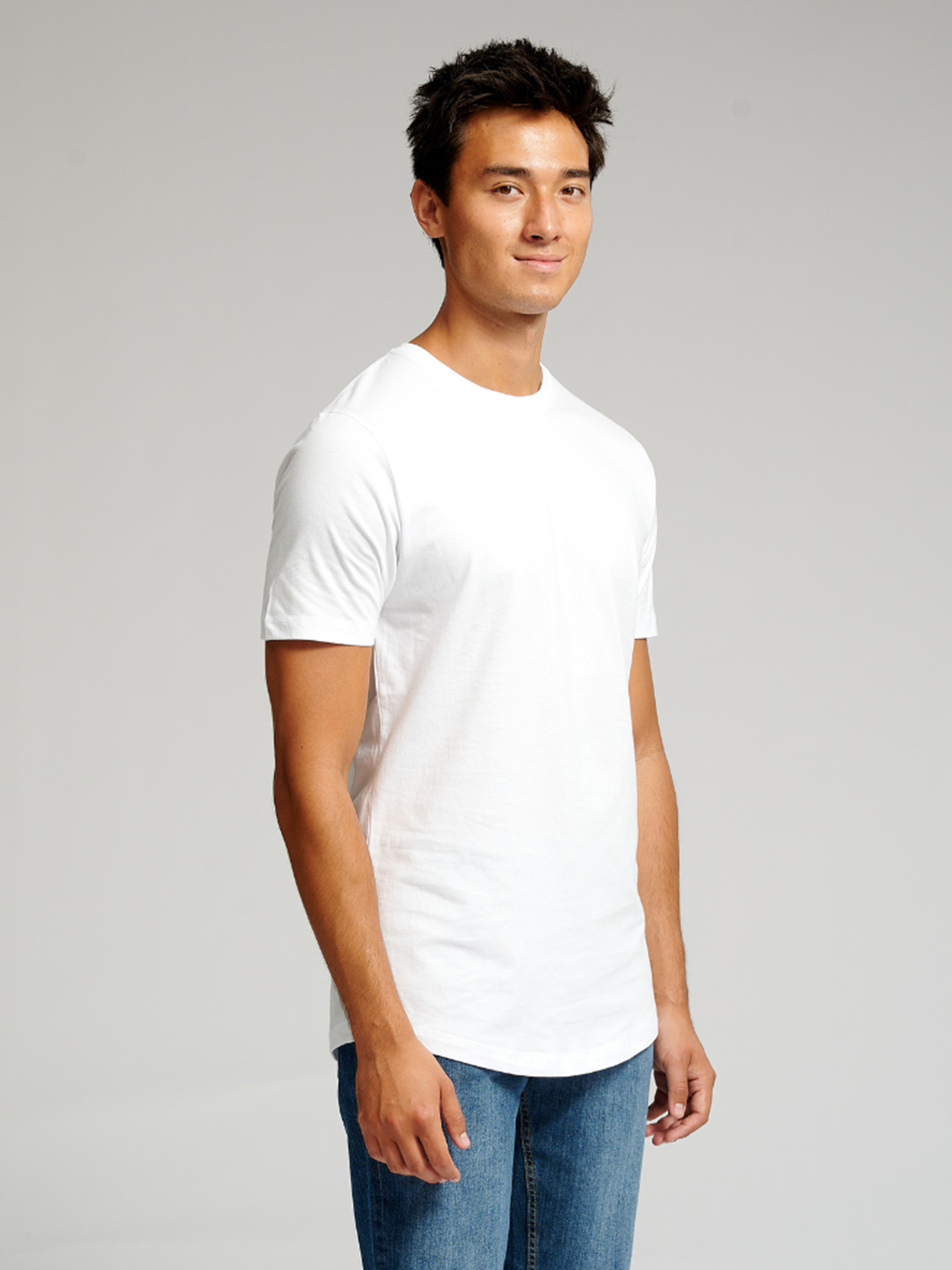 Long T-shirt - Hvid - TeeShoppen - Hvid 2