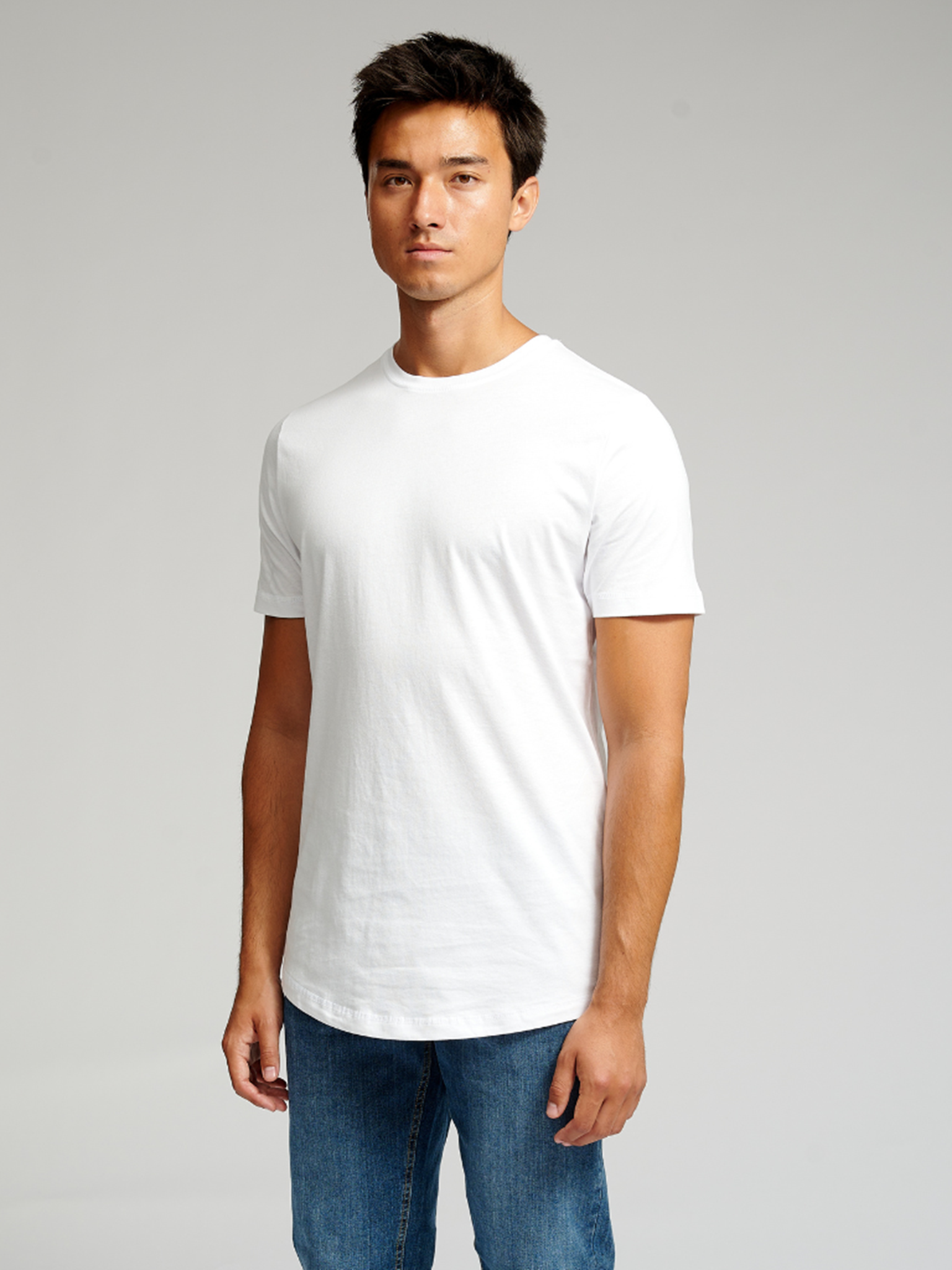Long T-shirt - Hvid - TeeShoppen - Hvid 3