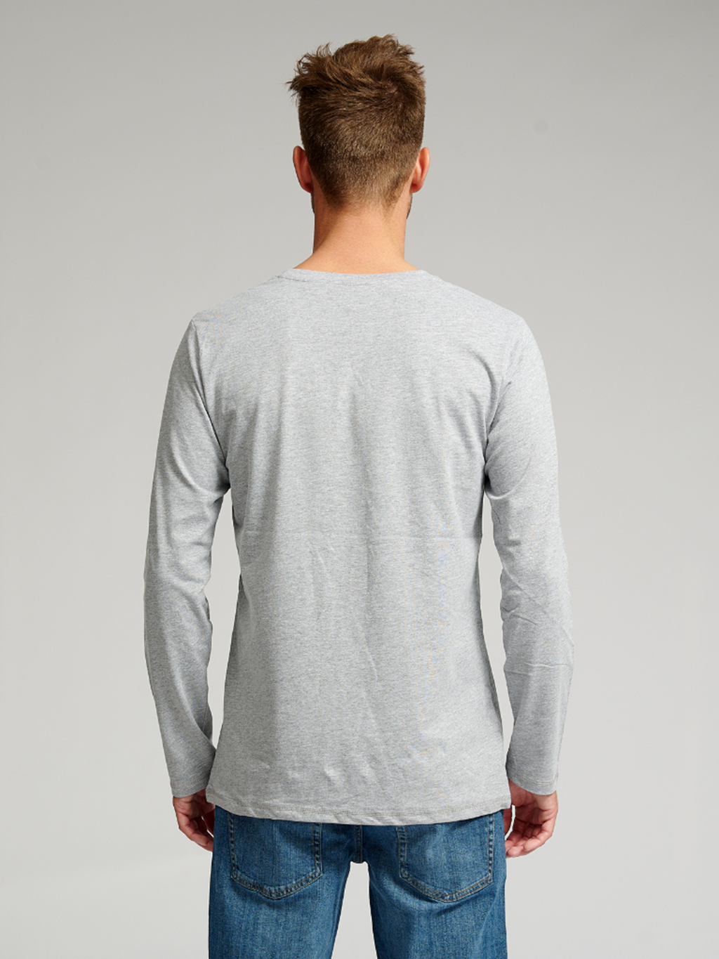 Basic Langærmet T-shirt - Grå