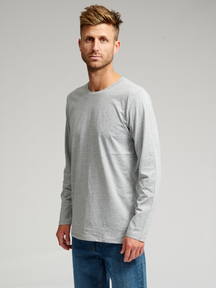Basic Langærmet T-shirt - Grå