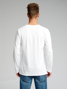 Basic Langærmet T-shirt - Hvid
