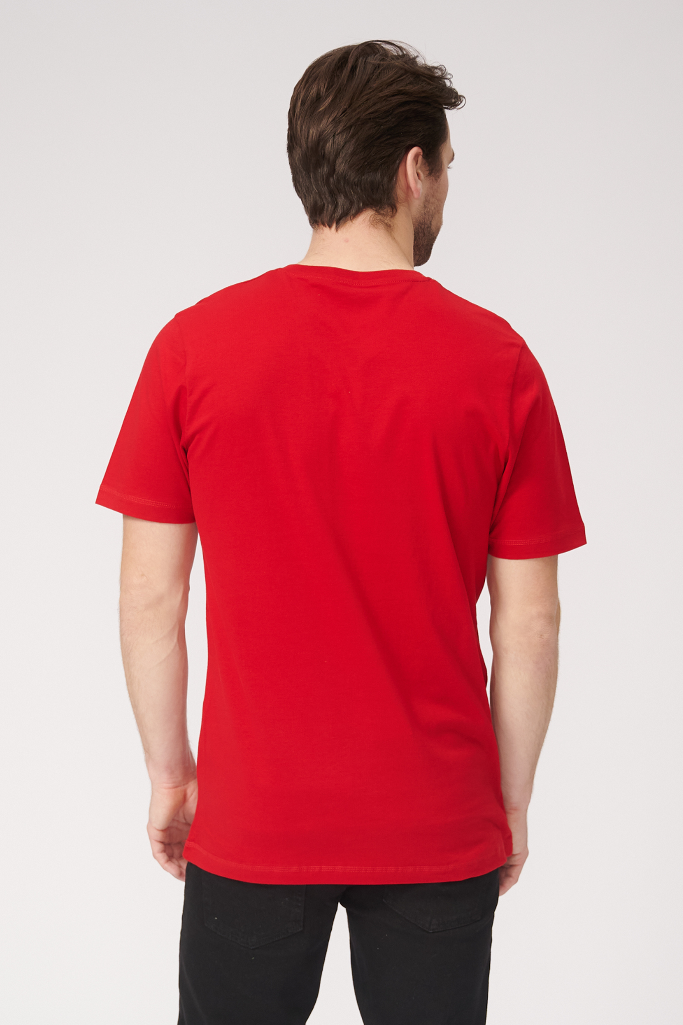 Basic Vneck t-shirt - Rød - TeeShoppen - Rød 2