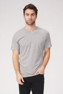 Basic Vneck t-shirt - Oxford Grå