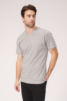 Basic Vneck t-shirt - Oxford Grå