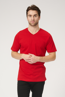 Basic Vneck t-shirt - Rød