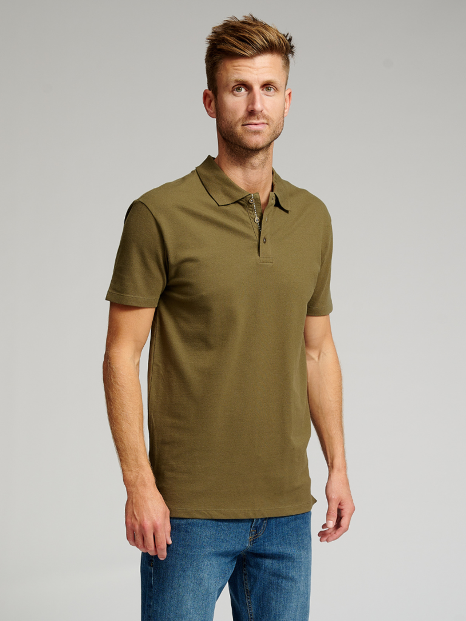 Muscle Polo Shirt - Armygrøn - TeeShoppen - Grøn 2
