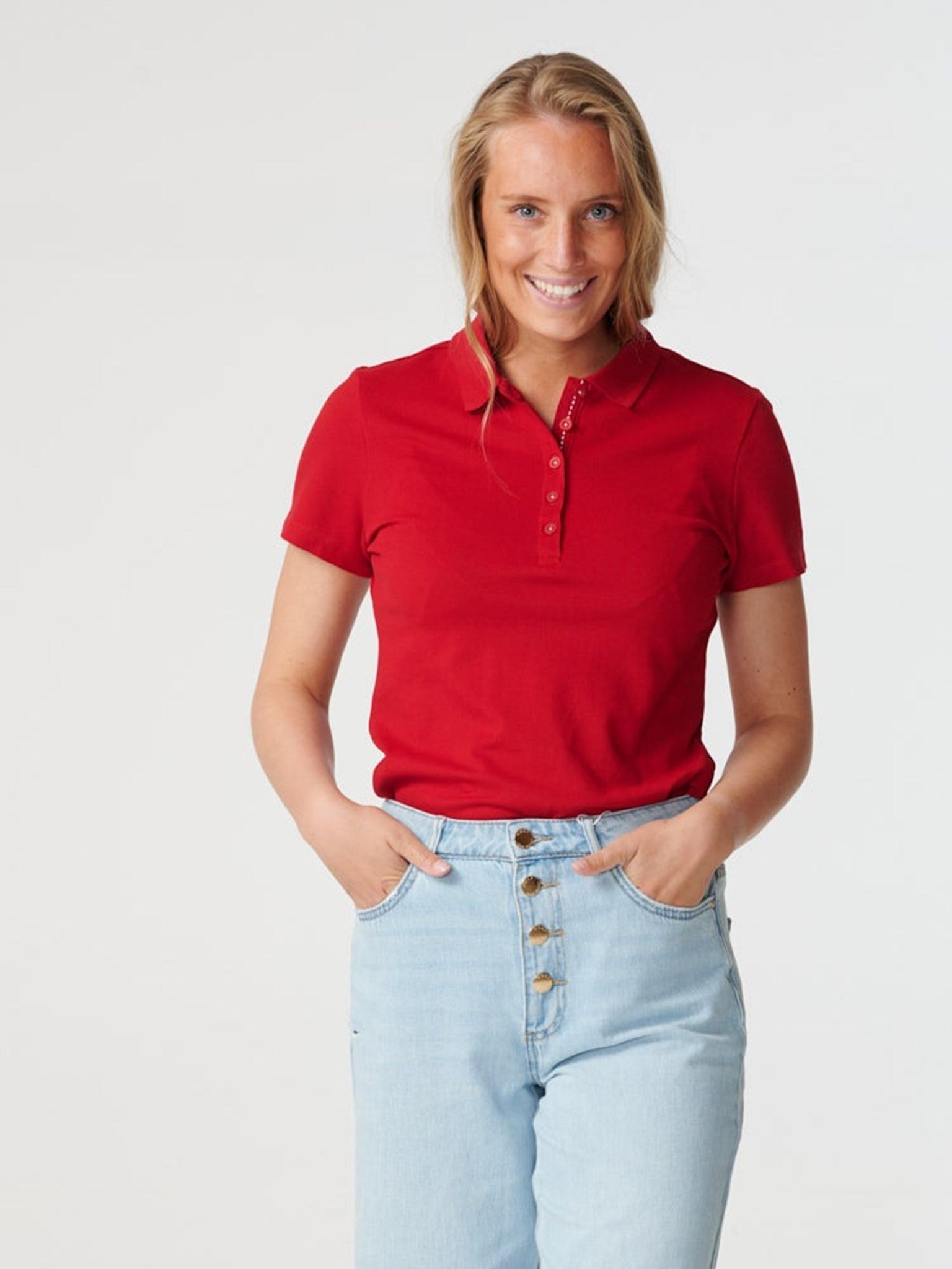 Polo Shirt - Rød - TeeShoppen - Rød