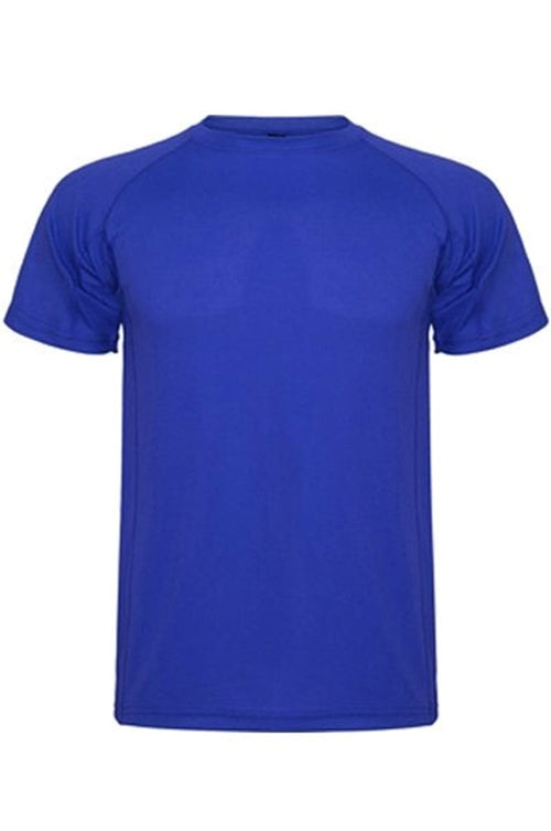 Trænings T-shirt - Blå - TeeShoppen - Hvid
